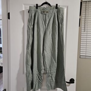 GAP Sage Green High Waist Wide Leg Pants